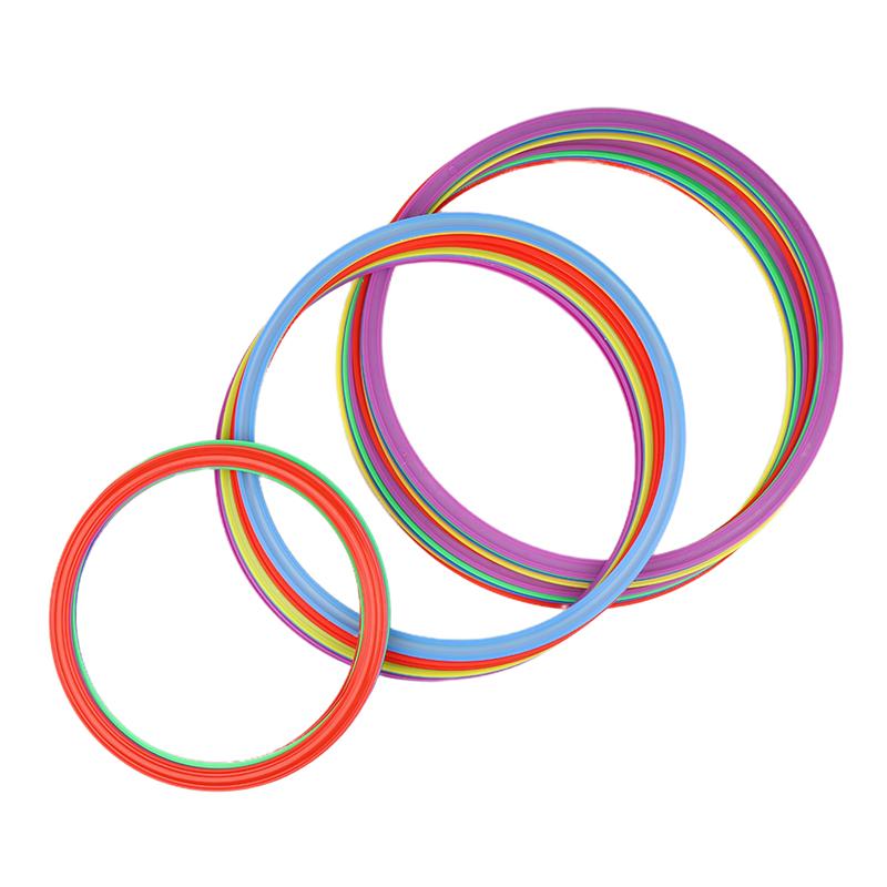 10Pcs Outdoor Funny Physical Training Sport Lattice Jump Rings Portable Football Soccer Speed Agility Training Rings