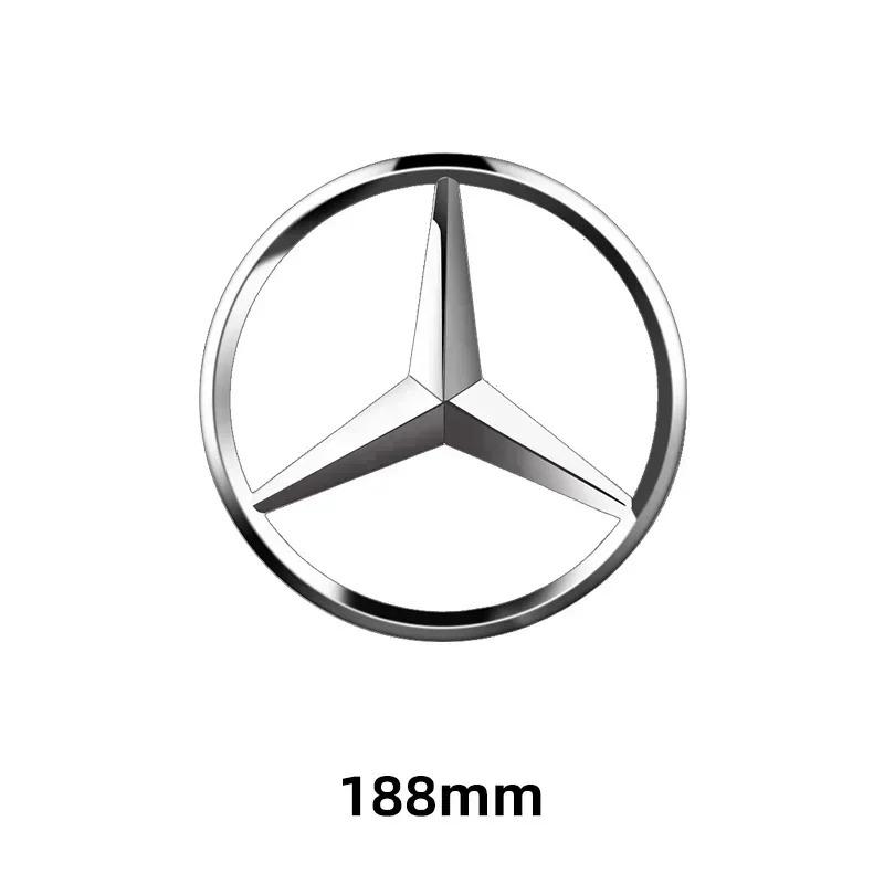1pc 188mm 210mm ABS Car Front Grille Badge Decal Cover Emblem For Mercedes Benz A/B/C/E/S Class GLA CLA GLE GLK CLK CLS GLS GLC FH1