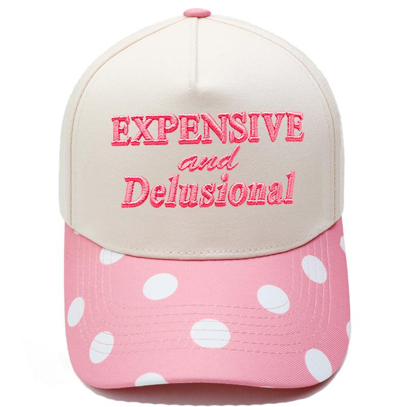 EXPENSIVE and Delusional Truck Driver Hat Three-dimensional embroidery color matching baseball cap for men and women
