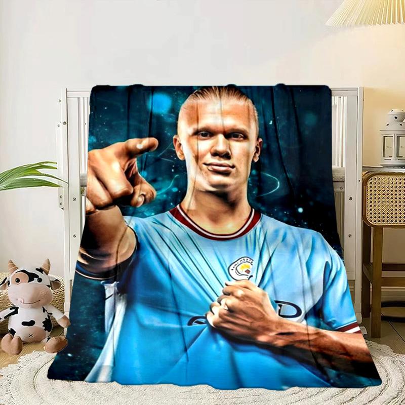 Haaland Portable Blanket/Soft Blanket Bedding Blanket Suitable for Travel Camping Living Rooms Offices Sofas Fan Gifts
