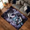 Halloween Theme Zombie Girl Bear Carpet for Living Room Bedroom Bedside Floor Mat Cloakroom Sofa Area Rug Large Size