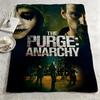 movie T-The Purge-e Throw Warm Soft Flannel Blanket, Multi-use for Sofa Bed Camping Travel Nap