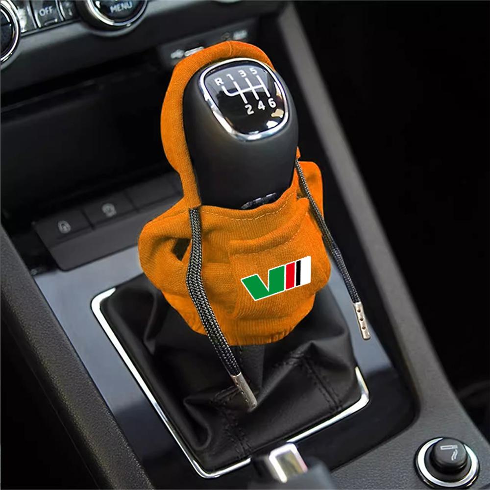 BBIC7 Car Gearbox New Year Xmas Hoodie Car Shift Speed Lever Cover for Skoda S Logo Octavia Fabia 2 Superb 2 Kamiq Kodiaq VRS VII