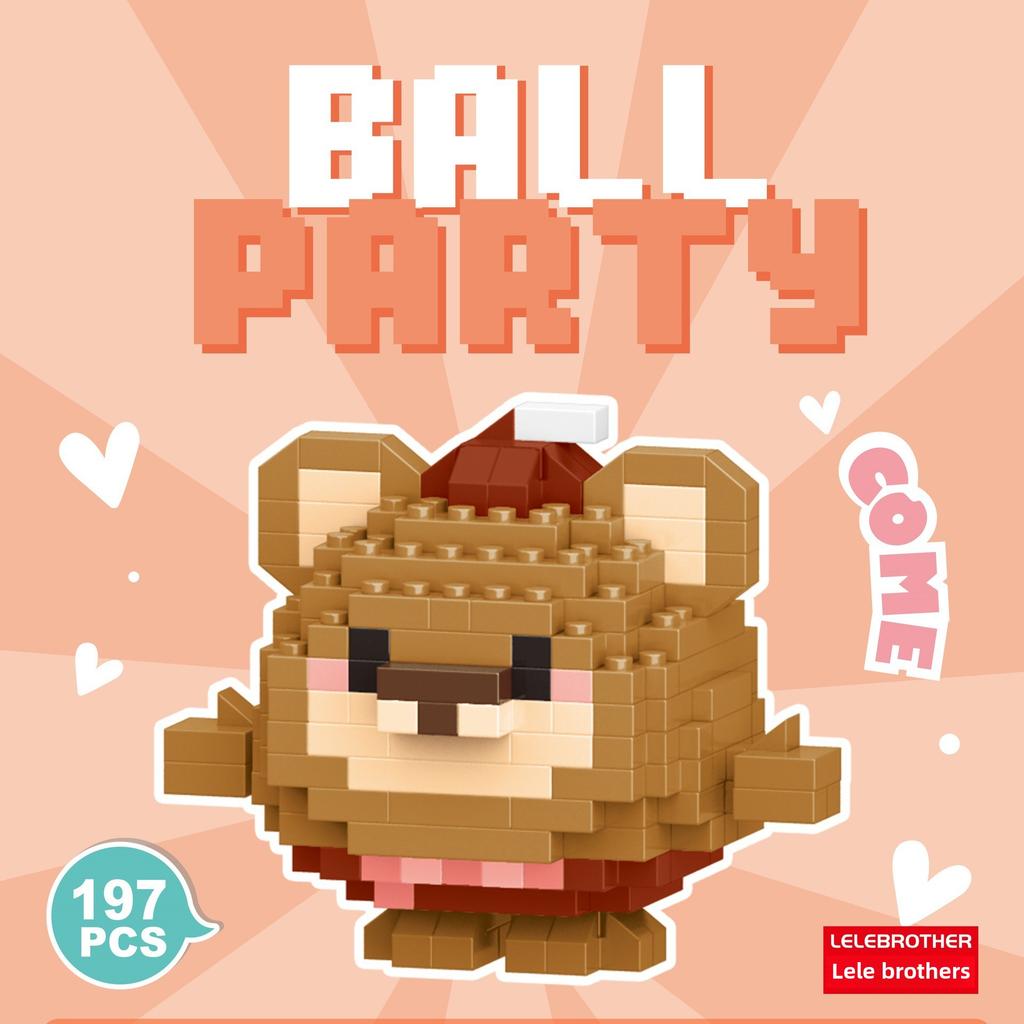 Серия кукол-животных из микрочастиц, строительные блоки, детские сборные игрушки