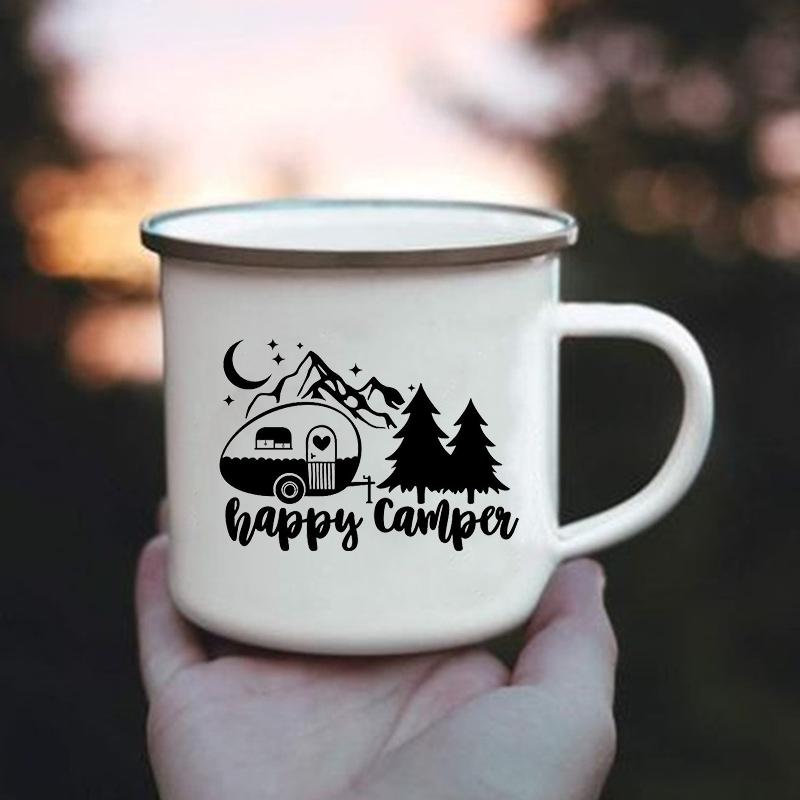 L Love You To The Mountains and Back Enamel Cups Coffee Wine Mug Stainless Cup Drinkware Cupshe Personalized Gift Friends Mugs