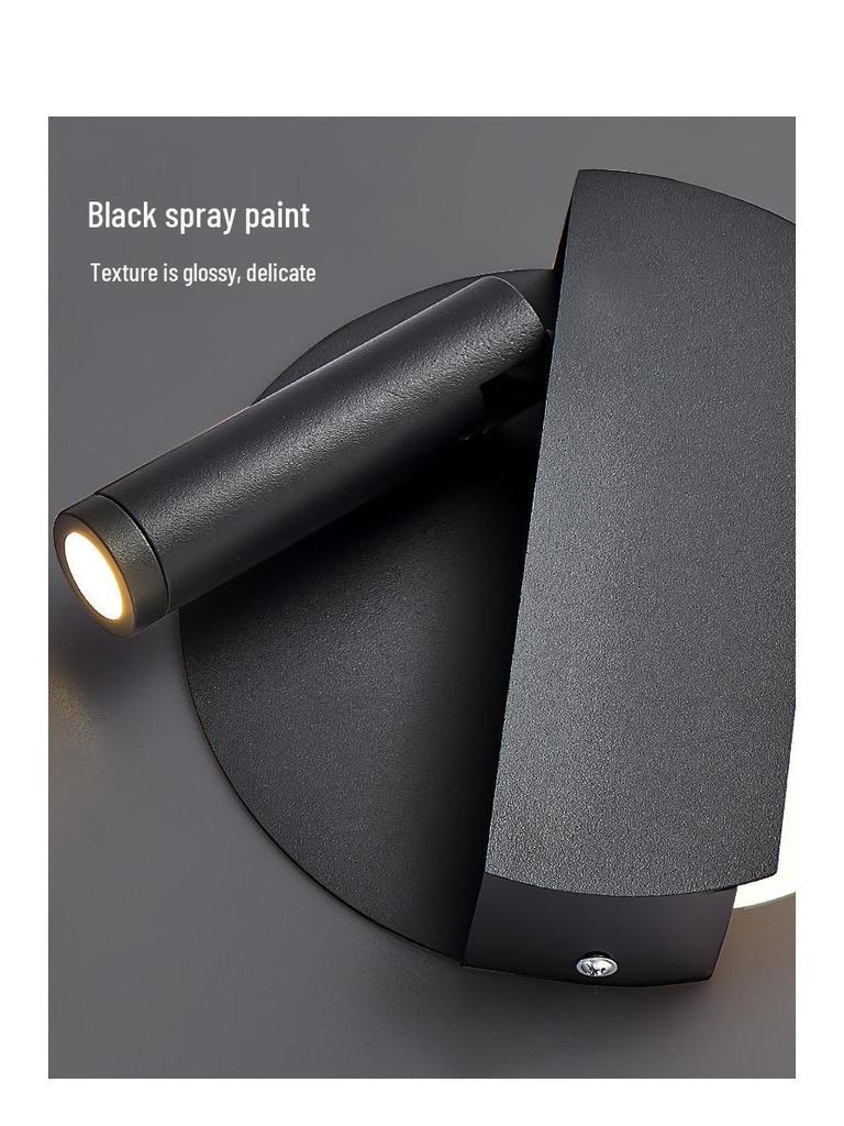 Современный минималистичный светодиодный настенный светильник для помещений с USB-лампой для чтения для спальни или гостиной.