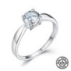 925 Sterling Silver Rings For Women Classic Wedding Marriage Anniversary Solitaire Rings Luxury Engagement Fine Jewelry
