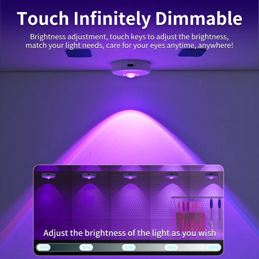 LED Cabinet Night Light USB Rechargeable Wireless Under Cabinet Lamp For Kitchen Bedroom Wardrobe Display Indoor Lighting