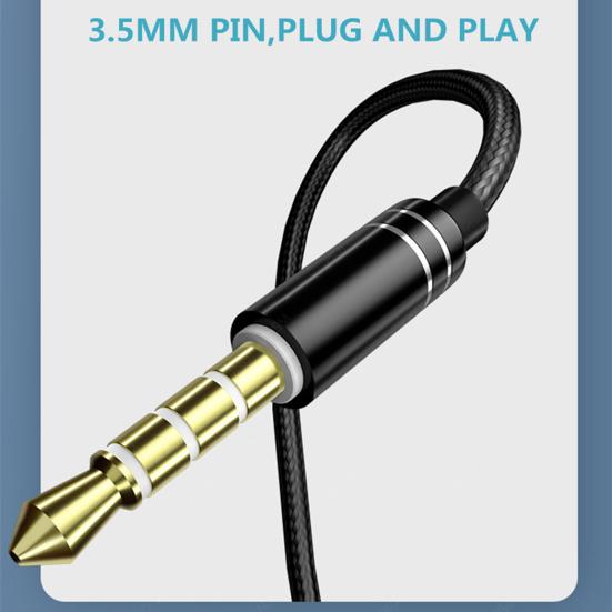 A4 Универсальный проводной динамический сабвуфер с управлением, двойные наушники-вкладыши, гарнитура