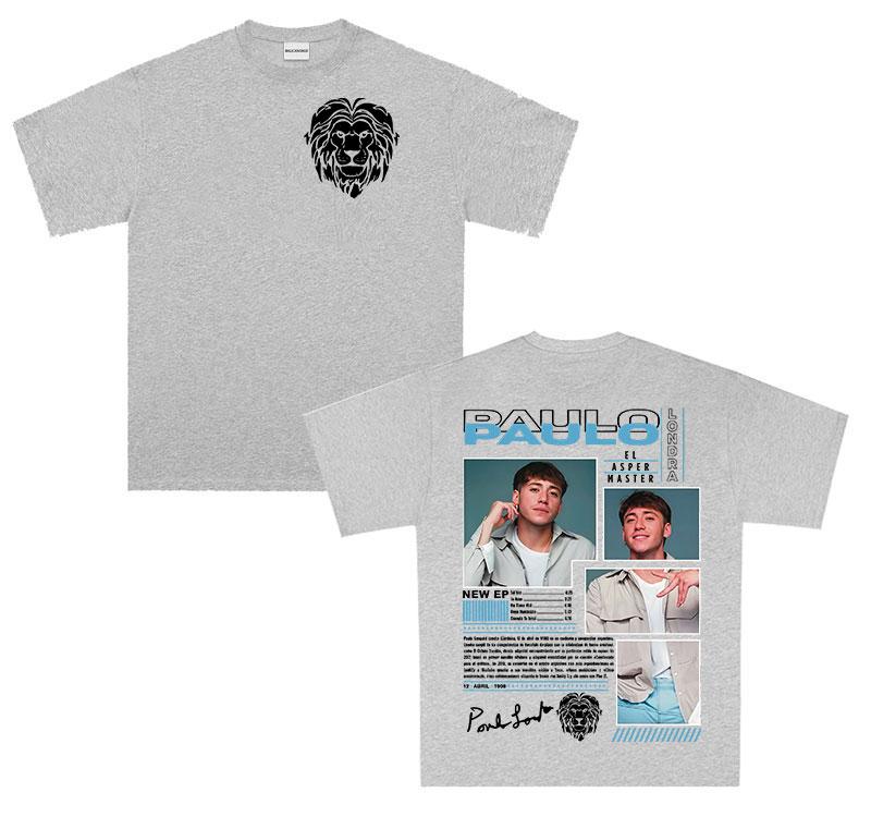 Rapper Paulo Londra Homerun Tour 2026 Album Print Tshirts Unisex Women Retro Tshirt Fashion Hot Sale Short Sleeve Tees