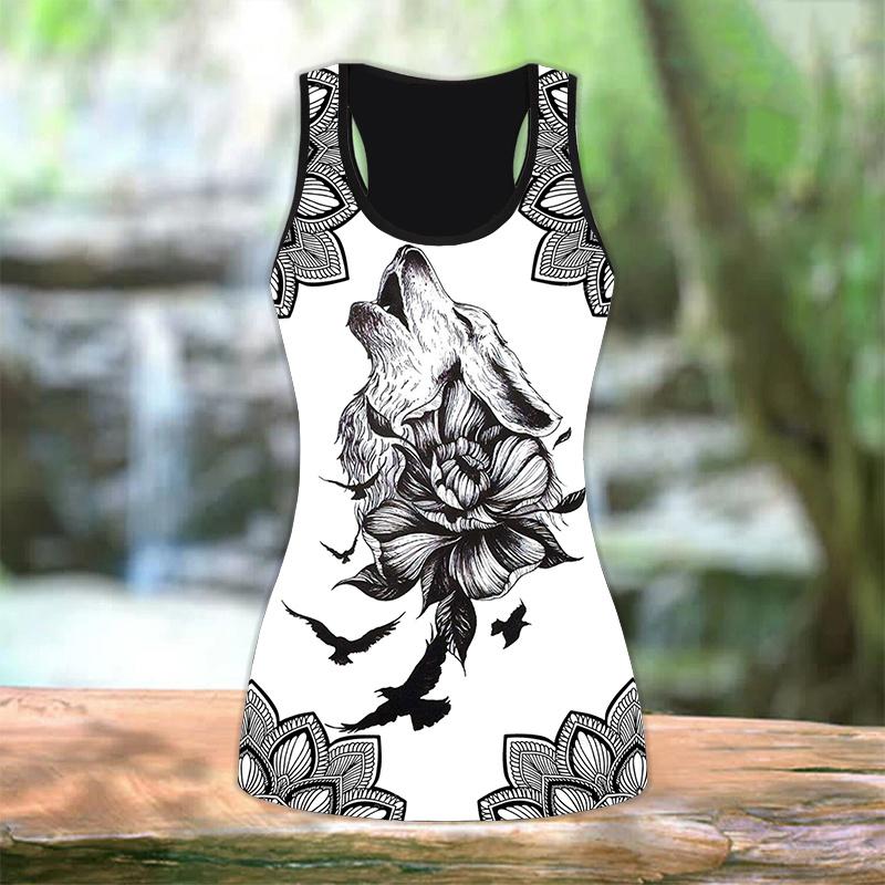 Костюм для йоги с принтом Rose Fox для женщин, модные леггинсы для тренировок, фитнес-спорта, повседневные штаны для йоги