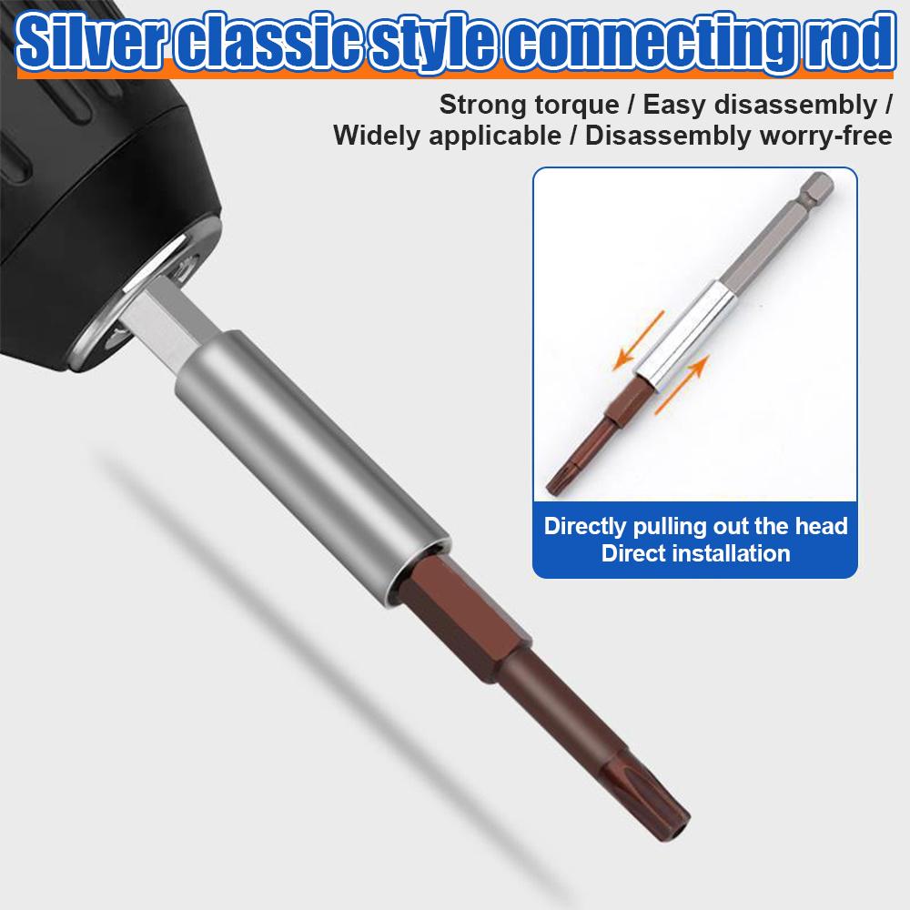 Screwdriver Bit Extension Rod 1/4 Hex Batten Head Quick Change Power Screw Driver Adapter Attachment Long Handle Magnetic Tool