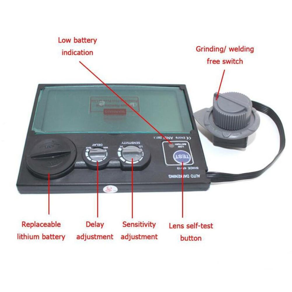 DIN9-DIN13 ЖК-экран с автозатемнением, солнцезащитная линза для сварочного шлема
