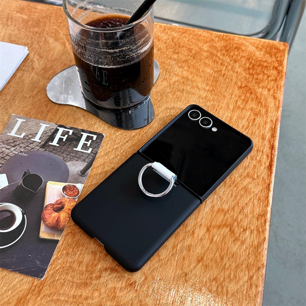 Мягкий силиконовый чехол-бампер с кольцом для Samsung Galaxy Z Flip 7 6 5 4 Flip5 Flip6 Flip7 FE Защитная крышка со всех сторон для шарнира