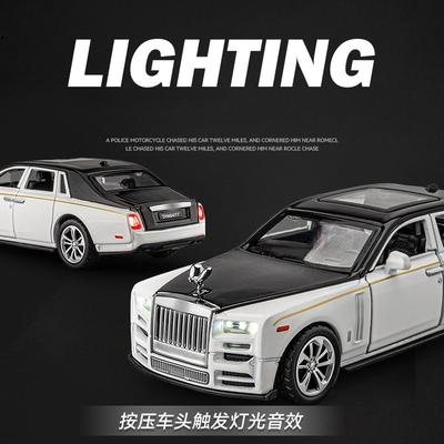1:36 Rolls-Royce Phantom седан Симуляция Литая металлическая модель автомобиля Звук Свет Оттяжка Коллекция Детская игрушка Подарки