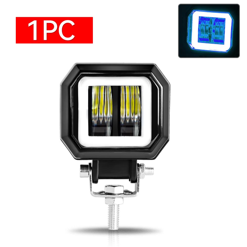 Motorcycle headlights 20W Round Wrangler Car Work Light with Aperture Off road Vehicle Modified Spotlight