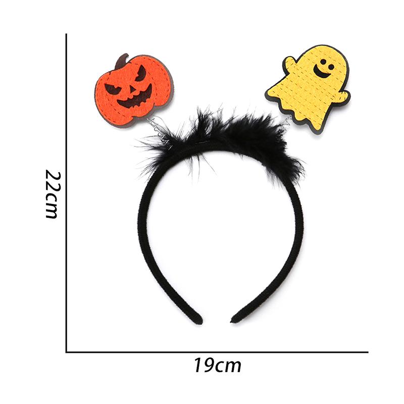 Хэллоуин наряды Cos смешная повязка на голову злой тыквенный призрак обруч для волос для женщин реквизит для фотосессий череп шляпа ведьмы головной убор