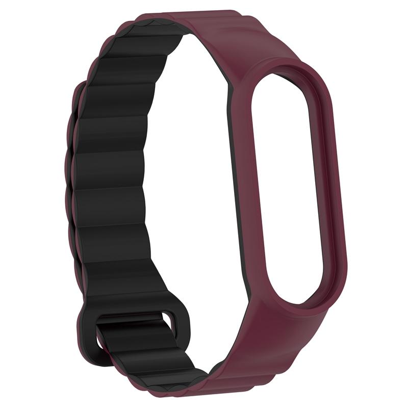 Магнитный силиконовый ремешок для Xiaomi Band 7 6 5 4 3 Сменный браслет с чехлом Correa Smartband