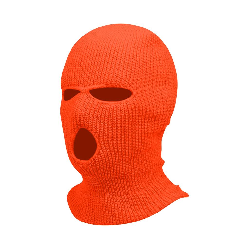 Three Hole Candy Colored Wool Hat With A Hood For Outdoor Cycling Windproof Mask