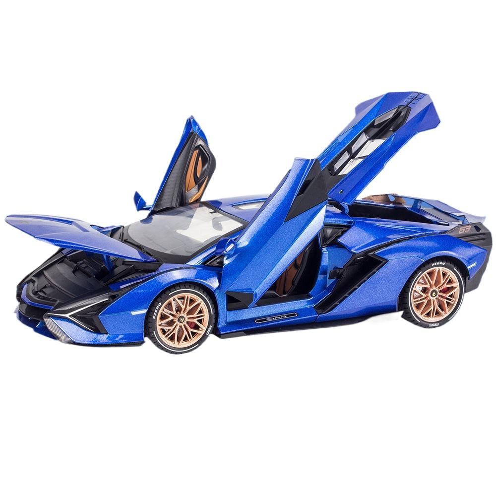 1/18 Lamborghini SIAN Lightning FKP37 Суперкар Сплав Литой Модель Высокая Симуляция Звук Свет Игрушка Праздничные Подарки для Детей Коллекция