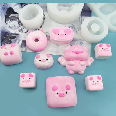 Силиконовые формы-щипки в виде поросят для молочных кусочков, булочек, гавайских булочек, сыра и бейглов