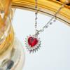 Necklace for Women's Love Zircon Flowers Niche Light Luxury New Style Design High-end