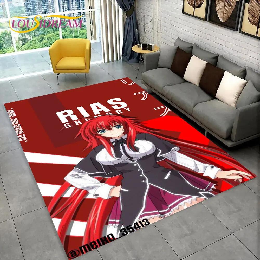 Сексуальный коврик для средней школы D×D в стиле аниме, коврик для дома, гостиной, спальни, дивана, коврик для двери, детский нескользящий напольный коврик 3D