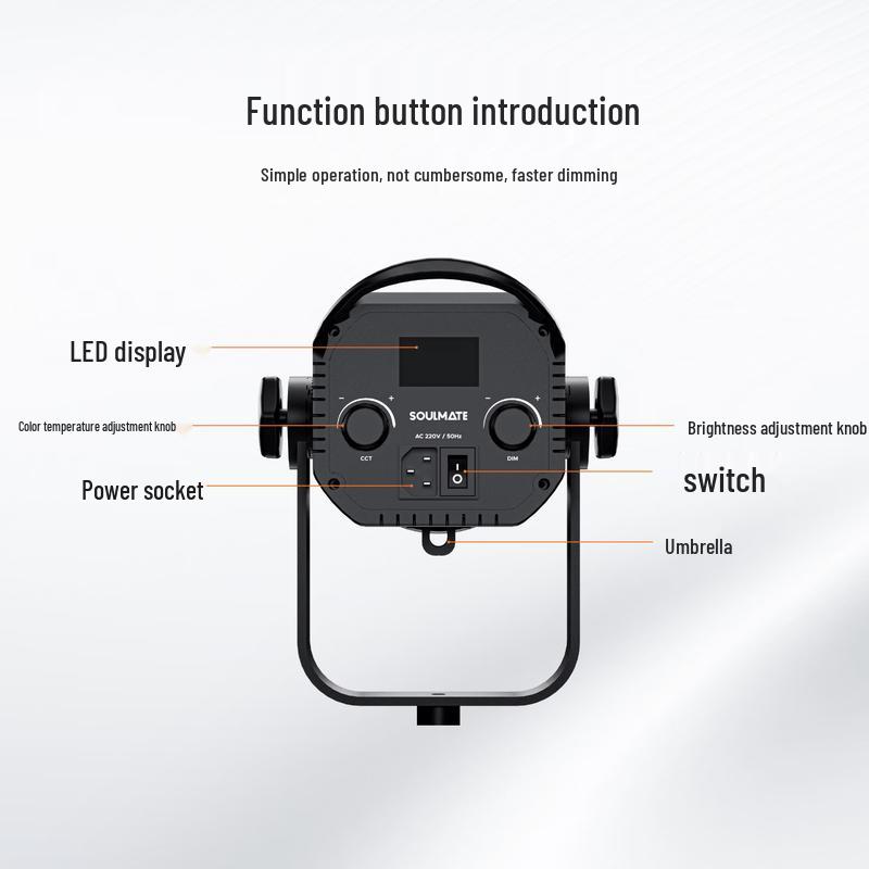 SOULMATE 300W COB Dual Color Temp LED Video Light