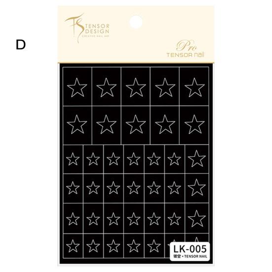 Nail Art Template Creative Heart Star Flower Butterfly Stencil Nail Stickers Decoration DIY Manicure Tool Stamping Spray Cutout Nail Sticker Template