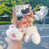 Cartoon Design Plush Keychain Lovely Cat Pompom Ball Plush Keyring Pet Doll Cat Plush Doll  Gift