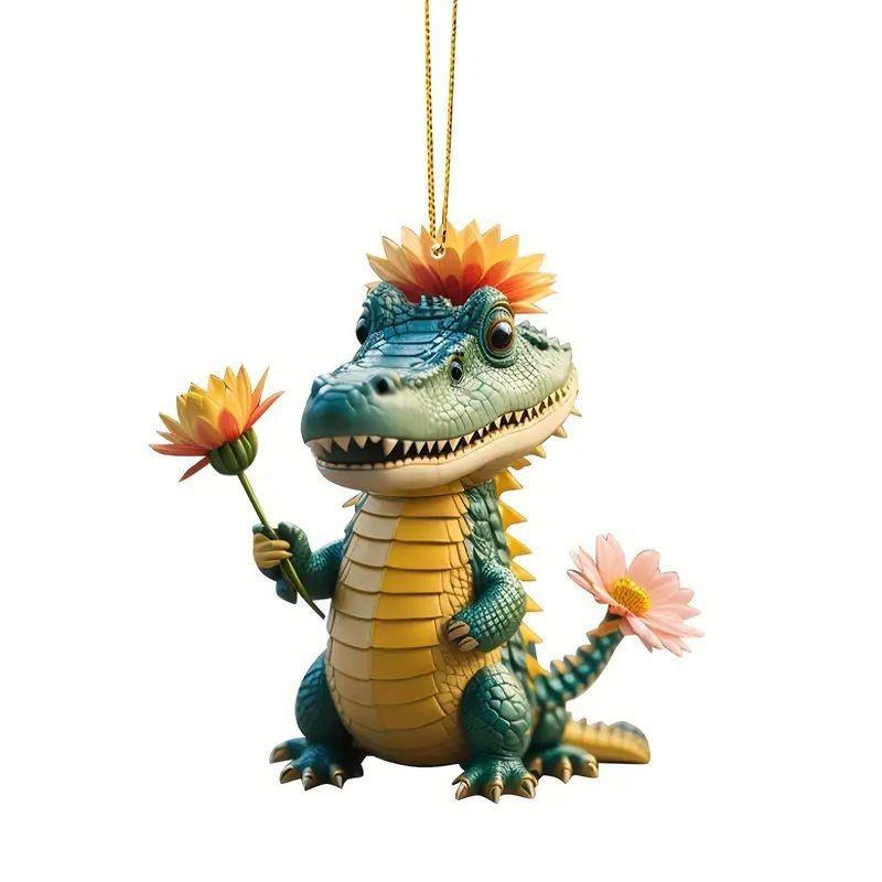 Очаровательное Рождественское Мультяшное Украшение-Подвеска Дракон Для Автомобиля И Праздничные Акценты Дома