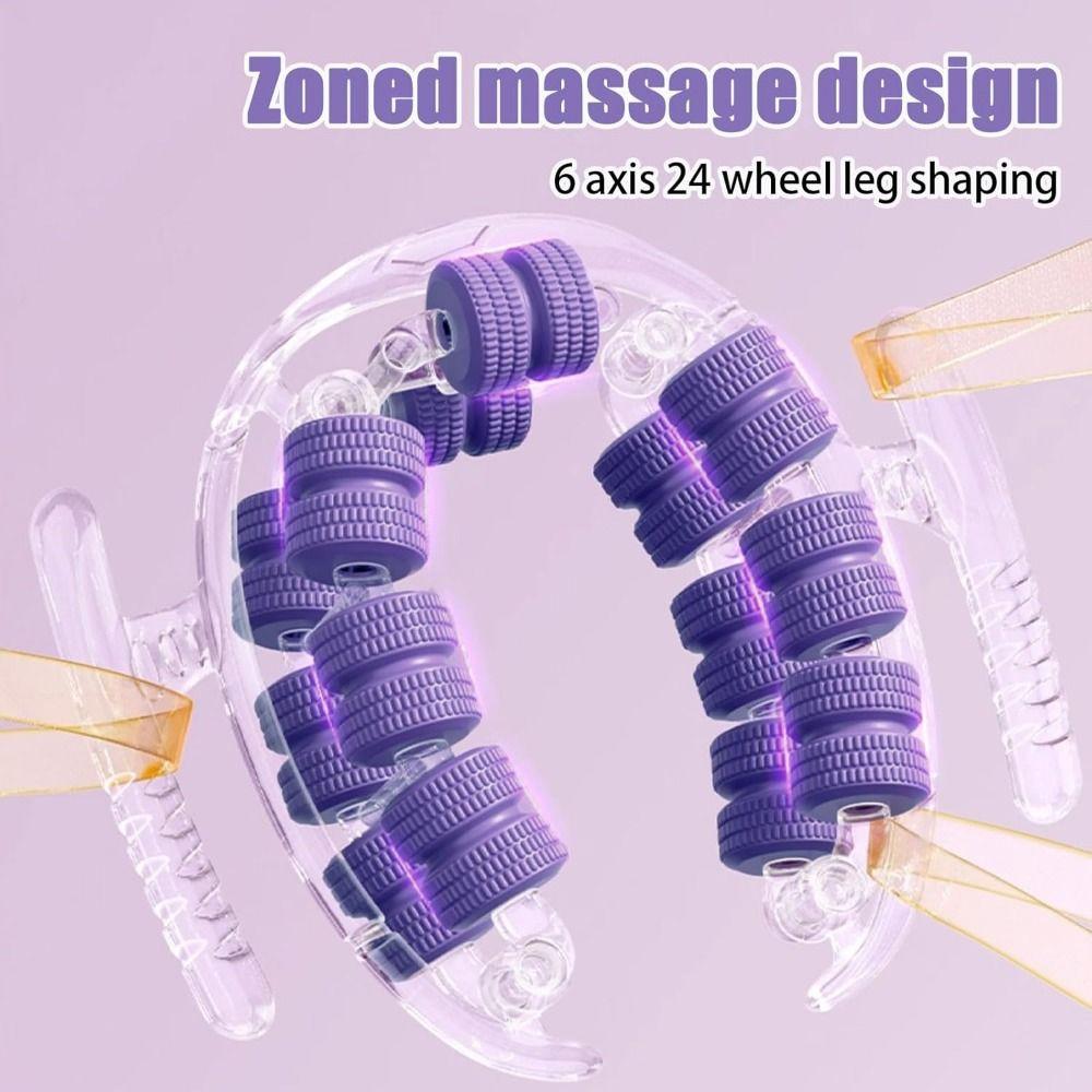 Portable Manual Leg Massager Ring-Shaped Slimming Roller Tool Post-Workout