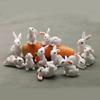 1PC Mini Bunny Hare Animal Figurine Easter Decoration Cute Rabbit Resin Craft Miniature