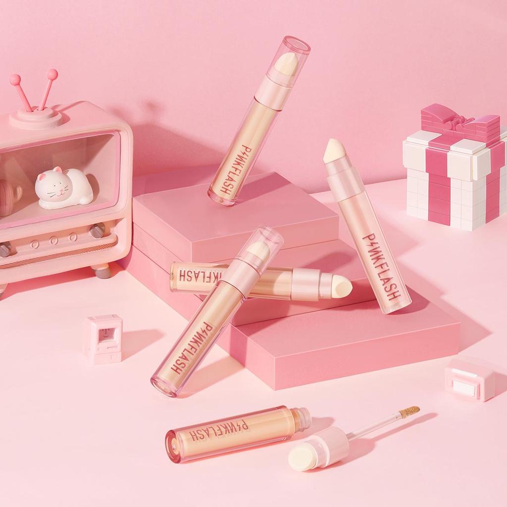 PINKFLASH HD безупречный консилер для лица, водостойкий BB-крем с полным покрытием, дышащая жидкая основа, основа для макияжа, женская косметика