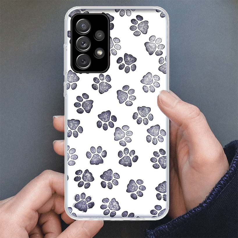 Мультяшные Милые Лапки Собаки Чехол Для Телефона Для Samsung Galaxy A51 A50 A71 A70 A41 A31 A21S A10 A20E A30 A40 A6 A7 A8 + A9 Мягкий Силикон Sh