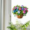 Painted Flower Baskets Glass Windows Home Beautification and Decoration Static Electricity Window Stickers