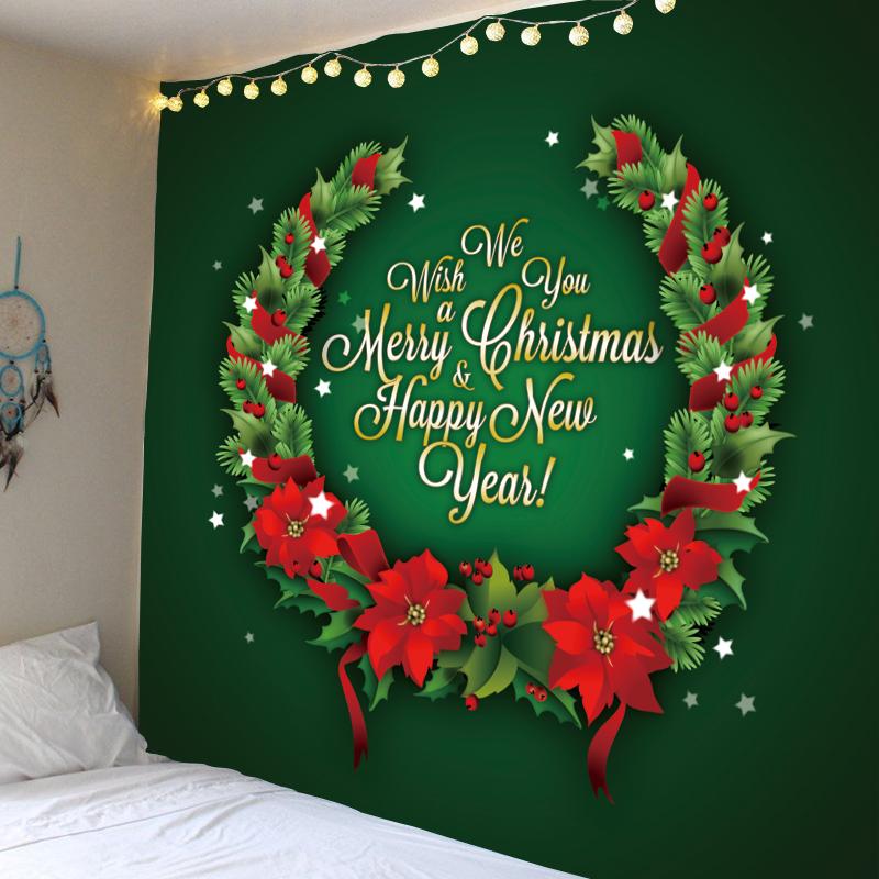 С Рождеством Рождественская елка украшение сцены подвесная ткань дома гостиная спальня украшение стены гобелен