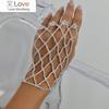 Stonefans Boho Shiny Rhinestone Harness Finger Bracelet For Women Bridal Wedding Hand Jewelry Chain Bracelet Accessories Gift