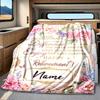 Happy Retirement Floral Card Blanket Personalized Name Soft Comfortable Stylish Blanket Car Blanket Perfect For Travel Camping Outdoor Home Suitable