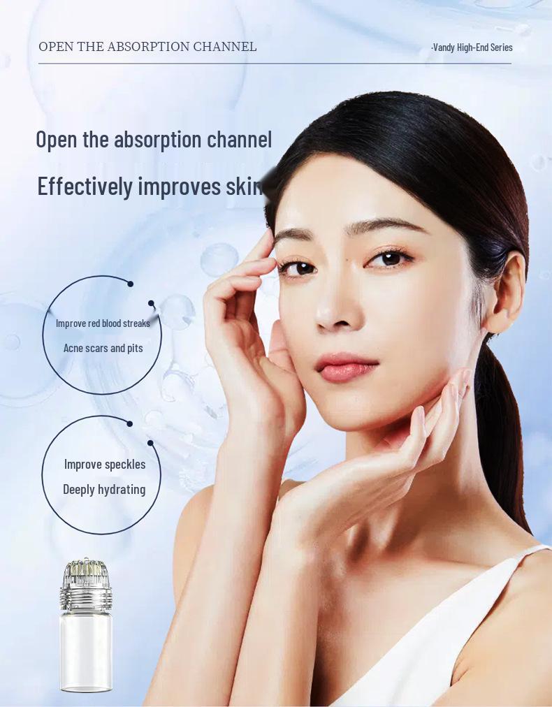 36-Pin Gold Water-Soluble Microneedle Aqua-Peel Device for Face and Scalp