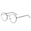 Retro Literary And Artistic Round Flat Mirror Anti-Blue Light, Metal Round Frame Glasses Frame Tide