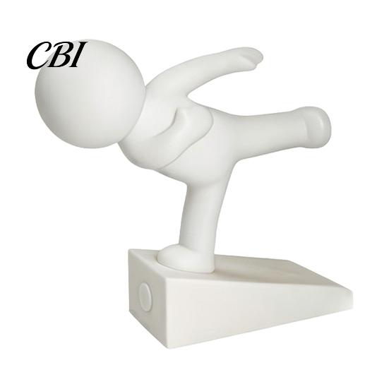 Humanoid Doorstop Burr-free Doorstop, 3D Printed Stable Door Stop, One-Piece Molding Heavy Base Stopper, Kicking Man Design Protects Walls Furniture
