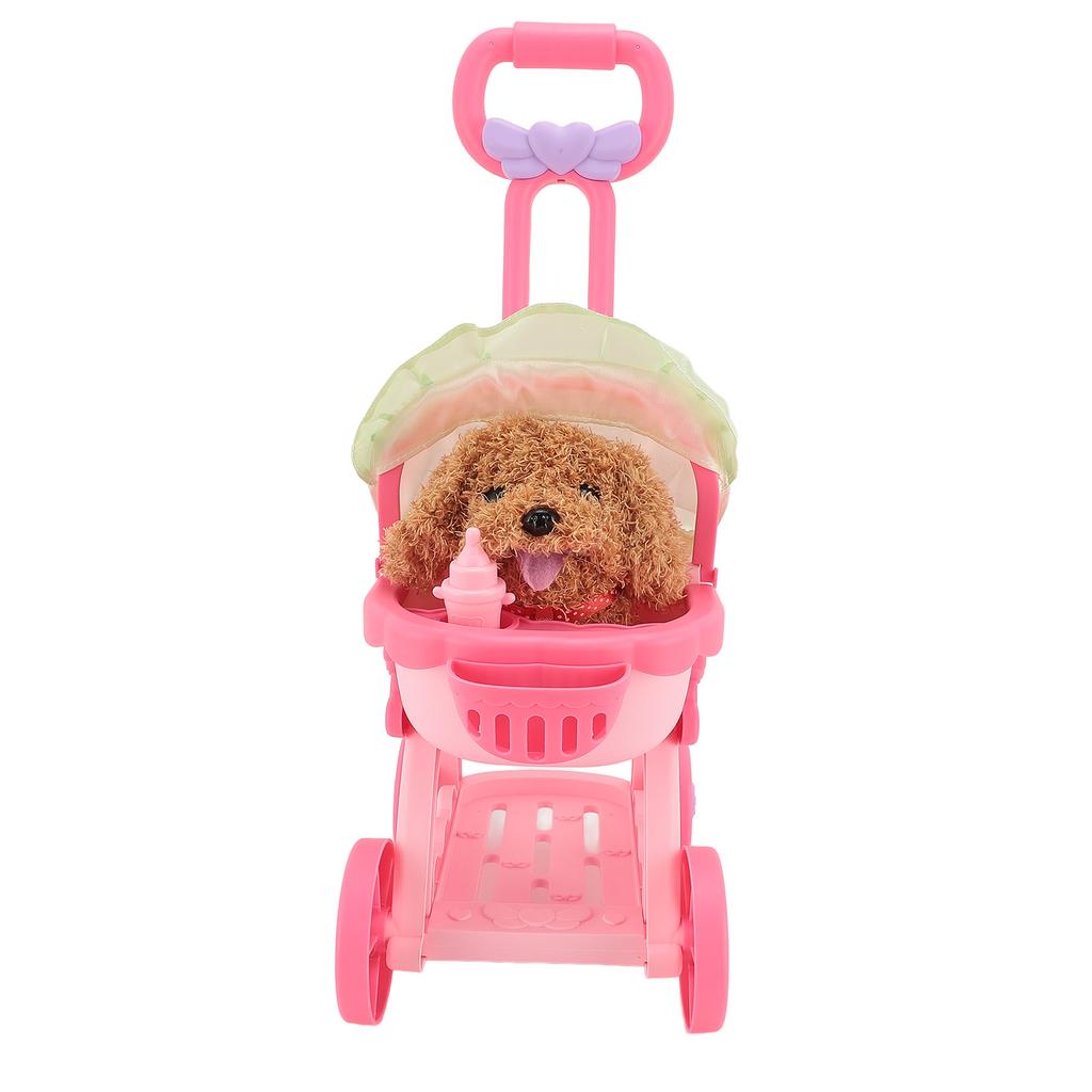 Pet Doll Stroller Toy Pretend Play Dog Large Push Cart Educational Toy for Boys Girls Children