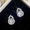 Серьги-гвоздики в форме тыквы с блестящим ореолом Элегантный счастливый талисман Женские украшения