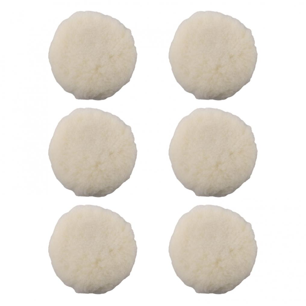 6Pcs 6inch Car Lambs Wool Bonnet Buffing Wheel Pad Buffer Polishing Polisher Pad