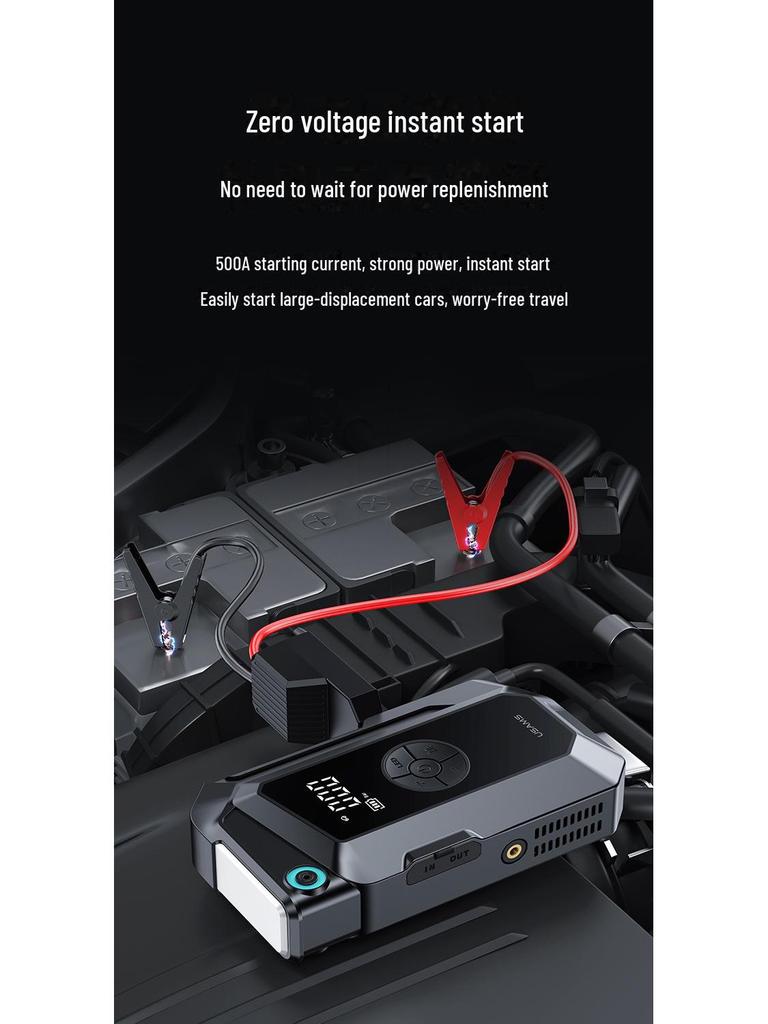 Youshengshi Портативный автомобильный стартер и насос-инфлятор 2-в-1