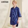 Plus Size Women's Summer Seven Point Sleeve Loose Home Dress Shirt Pajamas