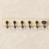 No-Punch Sundries Storage Hook 6 Hooks Hanging Coat Rack Durable Suction Cup Clothing Hook  Kitchen