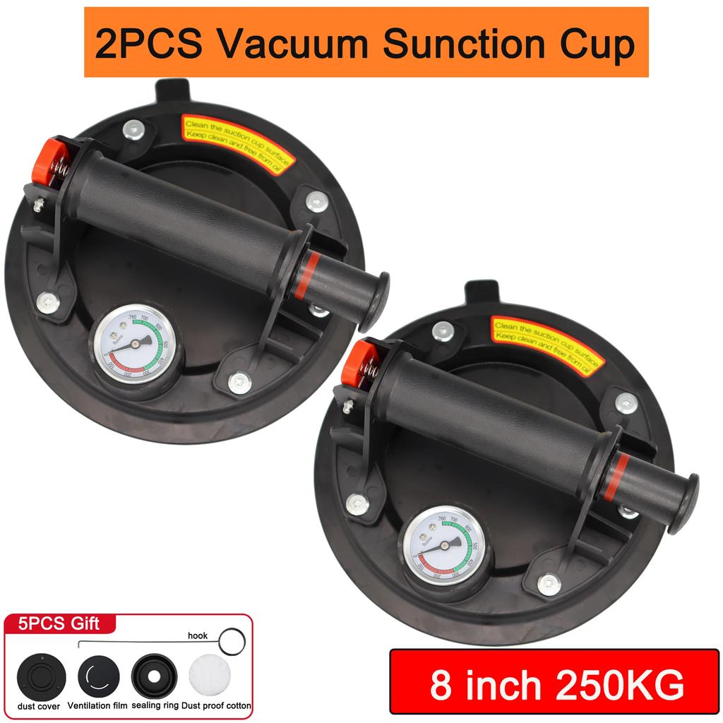 8-дюймовая вакуумная присоска, стеклоподъемник, мощный сверхпрочный вакуумный подъемник для подъема гранита и стекла, замена окон