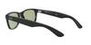Ray-Ban RB2132F 601/52 55 Солнцезащитные очки NEW WAYFARER - Блестящий Черный / Зеленые Линзы Посадка на Низкую Переносицу